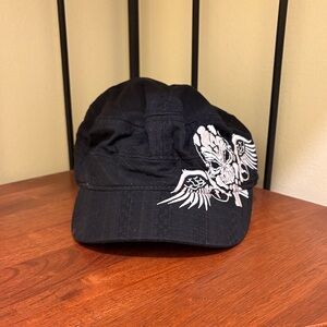 Hat Baseball BIO-DOMES HEADGEAR Hart Luck Skull & Wings Embroidery